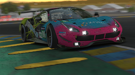 Ferrari SimVision em curva